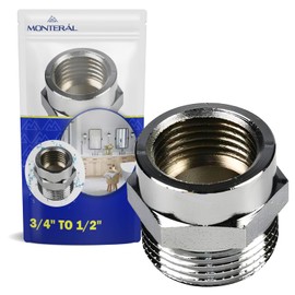 Adaptor for Sanitary Systems 3/4 Inch Male Thread to 1/2 Inch Female Thread Reduction - Warranty 10 Years - MONTERAL