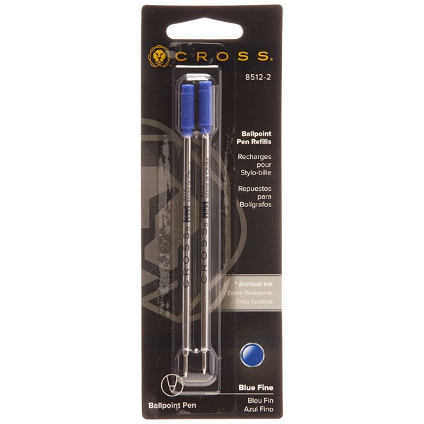 Cross Ballpoint Pen Refill 12-Pack Blue Fine