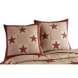 Park Designs Red Sturbridge Patch Euro Sham