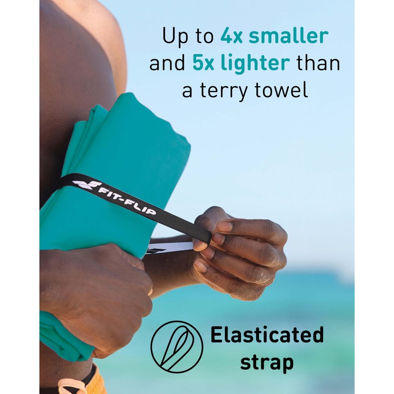 Fit-Flip Swimming towel - fast drying microfibre beach towel -
