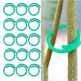 100 Pcs Plant Support Clips, Plant Clips for Climbing Plants Garden Clips for Climbing Plants, Tomato Plant Support Vine Clips Plant Flower Lever Loop Gripper Plant Fixing Clips, Spiral