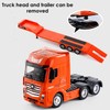 Gemini & Genius Flat Trailer Truck Toy, Heavy Duty Alloy