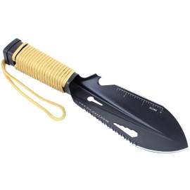 Mastiff Gears® Ultralight Mini Shovel, Camping Spade, Gardening Trowel, Handy Multi-Tool for Backpacking, Camping, Fishing, Metal Detecting, and Gardening (Grey)