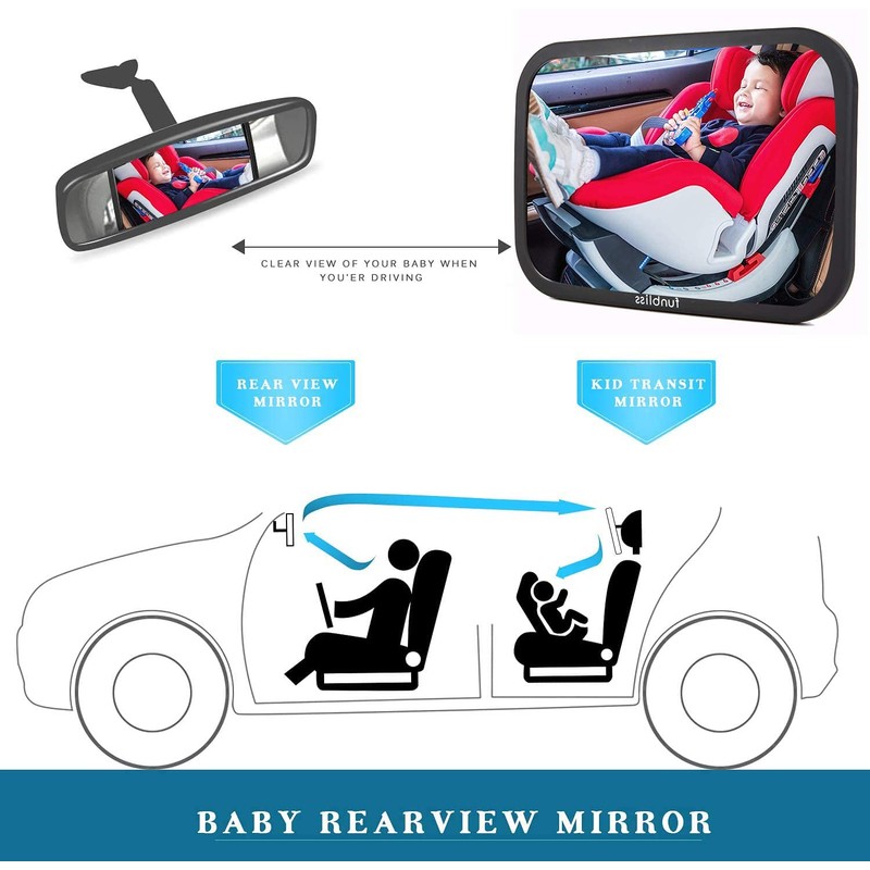 Baby Car Mirror Most Stable Backseat Mirror with Premium Matte