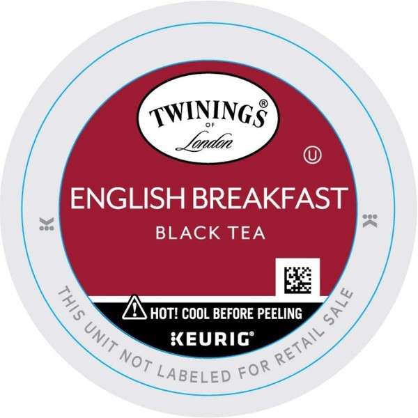 Twinings English Breakfast Tea K-Cup Pods for Keurig, Caffeinated, Smooth, Flavourful, Robust Black Tea, 12 Count (Pack of 6)
