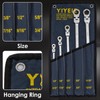 Extra Long Flex-Head Ratcheting Wrench Set, SAE 1/4" to 13/16",