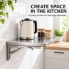 Foldable Stainless Steel Wall Mounted Shelf, Space-Saving Storage and Work