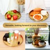 Biugaaufai 6 Pcs 12 Inch Gold Round Serving Tray, Stainless