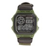 Digital Sport Watch Canvas Strap Luminous Waterproof Retro Sport Watch