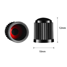 WENRENMK Pack of 10 Valve Caps Car, Bicycle Valve Caps, Car Tyre Valve Caps, Suitable for Bicycles, Motorcycles, Cars (Black)