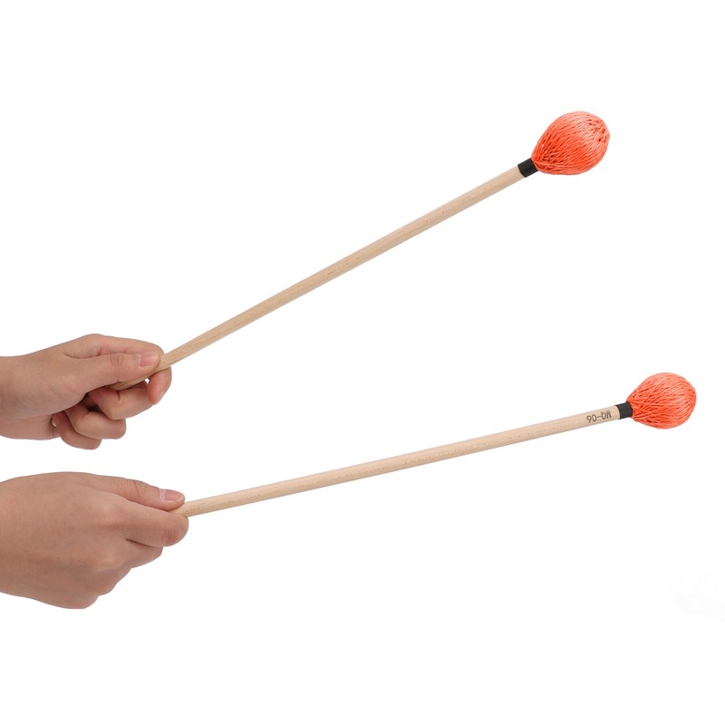 1 Pair Marimba Mallets Medium Hard Yarn Head with Maple