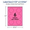 Avery Printable Hexagon Labels with Sure Feed Technology, 2-1/2" x
