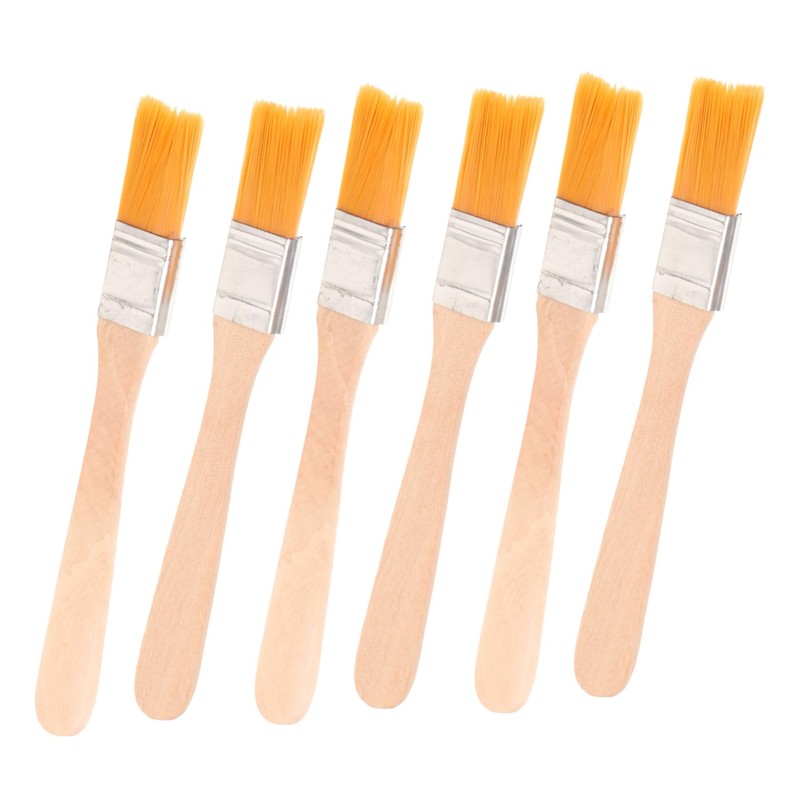Tofficu 4sets Nylon Paint Brushes with Handle Portable Reusable Half