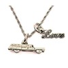 ChubbyChicoCharms Hearse Rope Chain Cursive Love Necklace