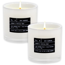 Lulu Candles | Lemon & Vanilla Bean | Luxury Scented Soy Jar Candle | Hand Poured in The USA | Highly Scented & Long Lasting (9 Oz. 2 Pack)