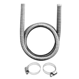 1Pack Inner Diameter 24mm Dual-layer Heater Exhaust Pipe Air Diesel Parking Heater Exhaust Hose Line For Webasto Eberspacher With Camps (Pipe Inner Diameter: 24mm(0.94in))