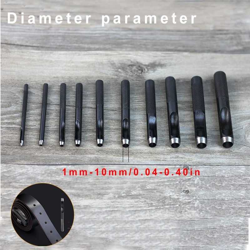 10 Pieces Hollow Leather Hole Punch Tools, Hollow Leather Hole