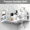 AKTECKE Corner Shower Caddy Bathroom Organizer Adhesive Shower Rack Bathtub