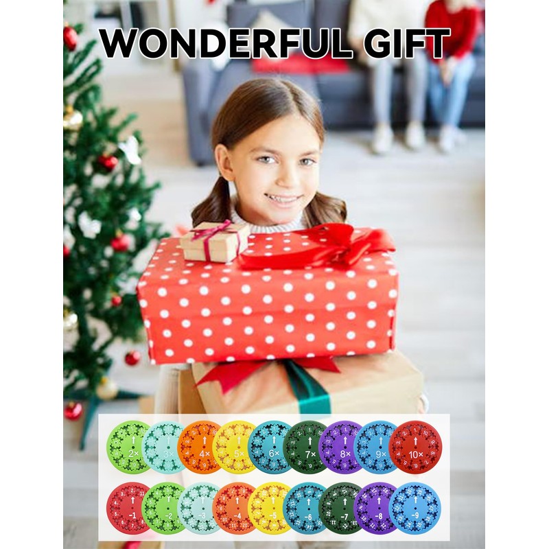 Gxdamxz Maths Fidget Spinners 18 Pieces Montessori Interactive Learning Multiply/Division/Addition/Subtraction