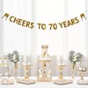 CHEERS TO 70 YEARS Banner for 70th Birthday/Wedding Anniversary Party