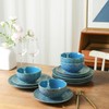 Sureasy Dinnerware Sets 12 Pieces, Ceramic Plates and Bowls Sets,