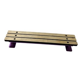 LEEFAI Wooden Fingerboard Park Bench, 9.84 inch, Street Skate Training Obstacle with Non-Slip Grips, Unassembled (Purple)
