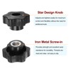 sourcing map 4pcs Star Knobs M12 Female Thread 48mm Head