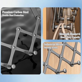 LERAO Over The Door Hooks,Over The Door Towel Holder,Owel Racks for Bathroom Door Coat,Over The Door Hanger for Hanging(Scalable
