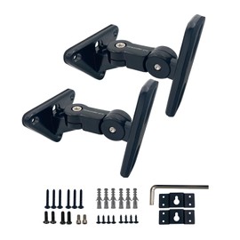 Howonder-pro Speaker Wall Mount, Speaker Mount Wall，All Metal Speaker Wall Mount Bracket for Small Speakers Swivel & Tilt,Hold up to 15lbs,HD-151pro(2 Packs Black)