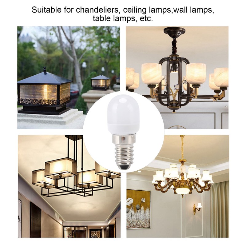 10Pcs E14 Light Bulb Stainless Steel 1.5W 220V LED Bulb
