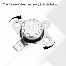 uxcell KSD301 Thermostat 40°C/104°F 10A Normal Open (N.O) Adjustable Snap Disk Temperature Switch 8 Pack Bakelite Material