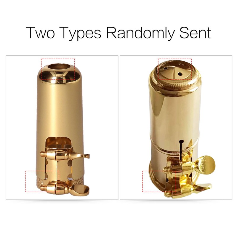 Double Screw Adjustment Saxophone Ligature Compact Sax Ligature with Mouthpiece