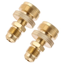Mtsooning 2PCS Portable Camping Grill Stove Parts 1lb Propane Tank Cansiter Regulator Adapter Connection to 3/8” Male Flare (5/8""-18UNF) Thread for Heaters, Burner, Cooker