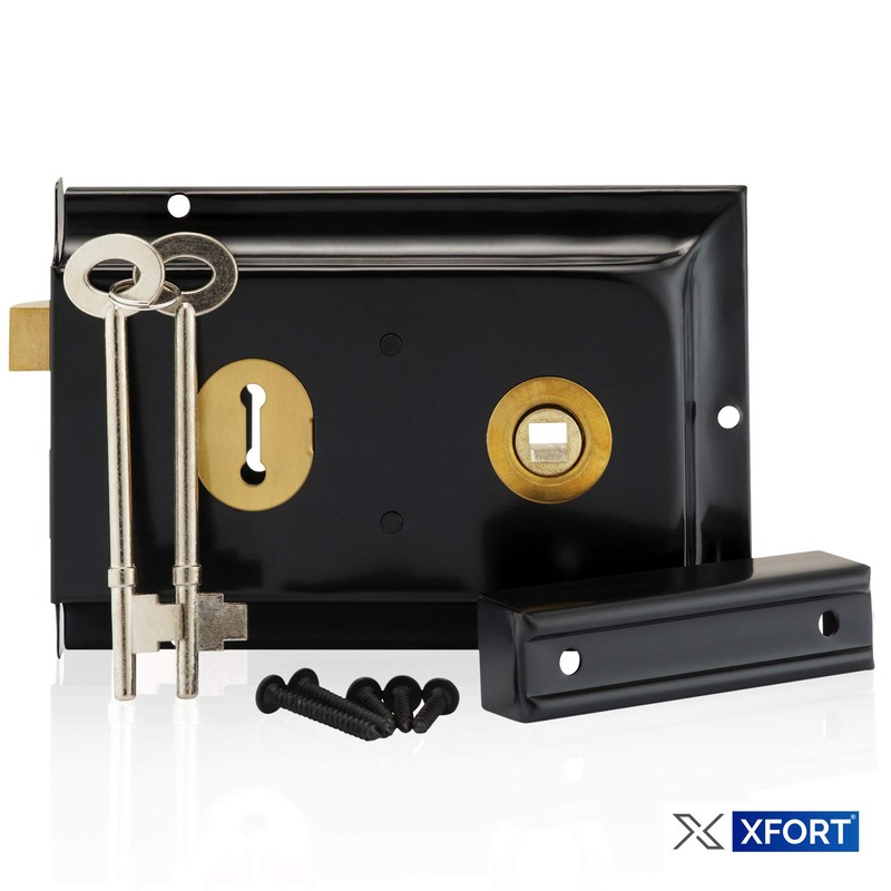 XFORT® Traditional 6" x 4" Rimlock, Surface Mounted Rim Sashlock