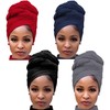 Harewom 4PCS Turban Head Wraps for Black Women African Hair