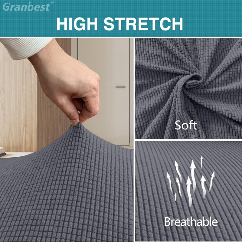 Granbest Jacquard Dining Chair Seat Covers Set of 4, High
