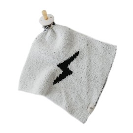 Forever French Baby | Baby Lovey | Pacifier Holder | Lovie Baby Gifts | Baby Boy & Baby Girl | Ideal for Age 0 Months & Up | Microfiber Feather Yarn | Pacifier Not Included (Lightning Bolt)