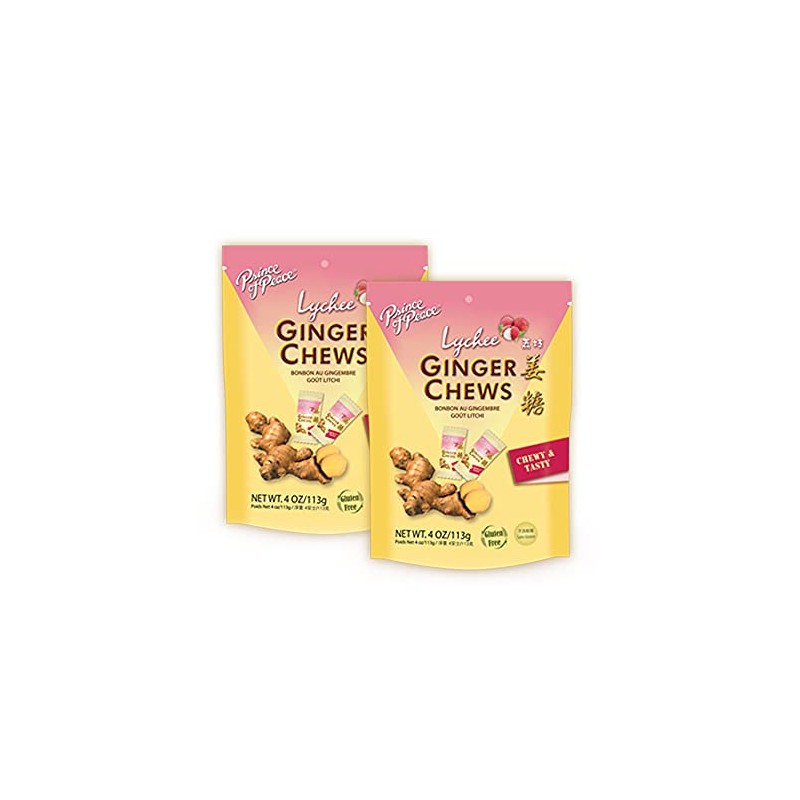 Prince of Peace Ginger Chews with Lychee, 4 oz. –