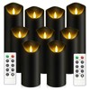 kakoya Flickering Flameless Candles, Battery Operated Acrylic LED Pillar Candles