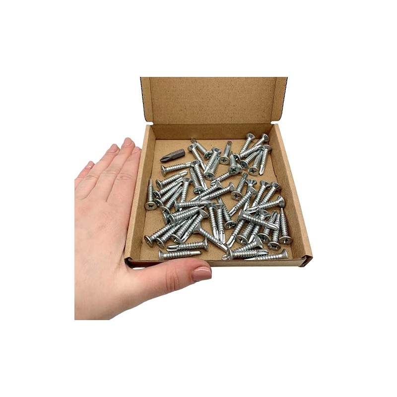 Pack of 50 DIN 7504 P Galvanised Steel 5.5 x