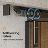 TOPCCJHHD 6.6FT/80'' Box Rail Sliding Barn Door Hardware Kit Ceiling