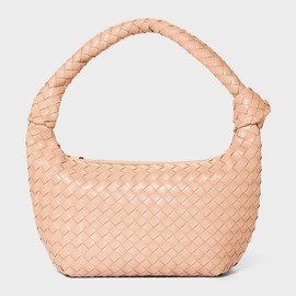 Woven Slouchy Shoulder Handbag - A New Day - Color: Cream