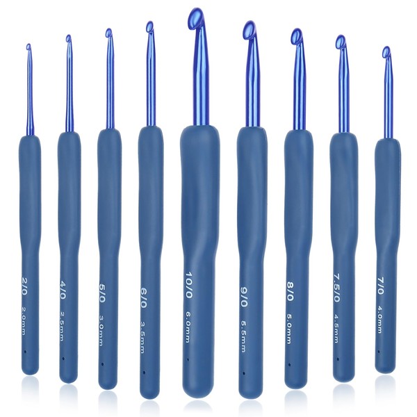 Reessy Crochet Hooks Set, 2.0mm-6.0mm Aluminum Crochet Hook Set with