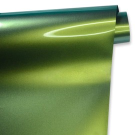 Chameleon Heat Transfer Vinyl HTV Iron on Vinyl Roll 12 Inches by 5 Feet for T-Shirt、Cricut, Cameo, and Heat Press Machines,Gold Charm Green
