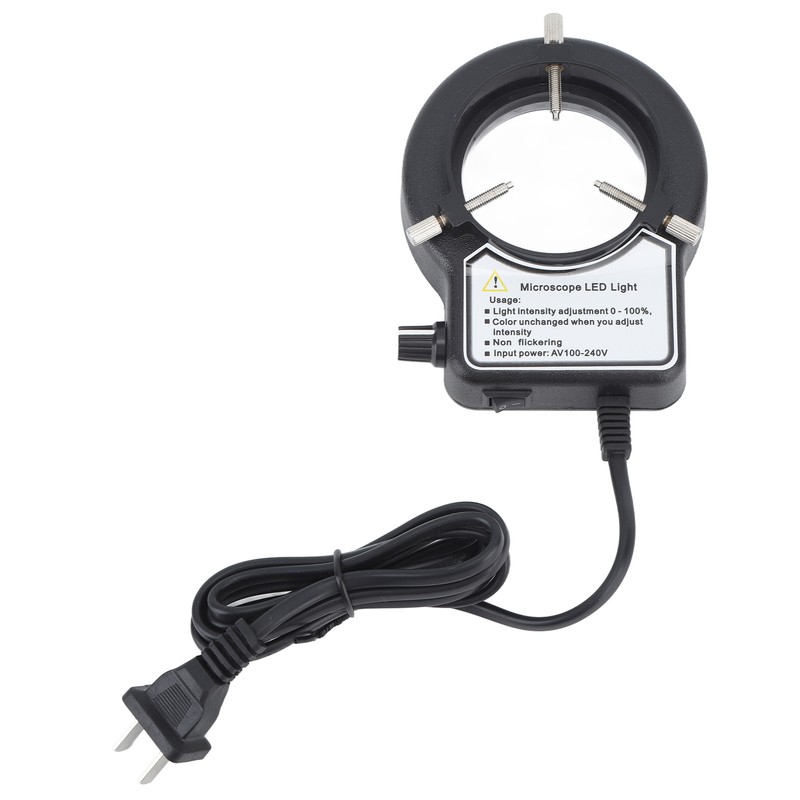 Microscope Ring Light LED Light Source Adjustable Microscope Accessory 100‑240V