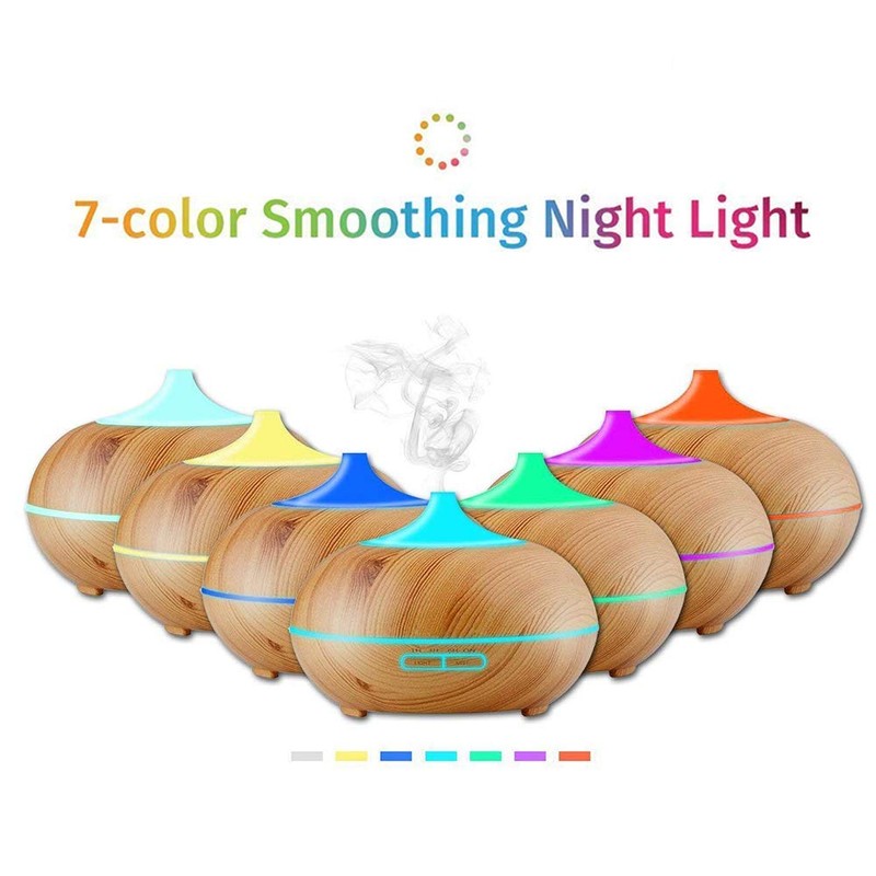 Aroma Essential Oil Diffuser, JoySusie 500ml Wood Grain Ultrasonic Cool