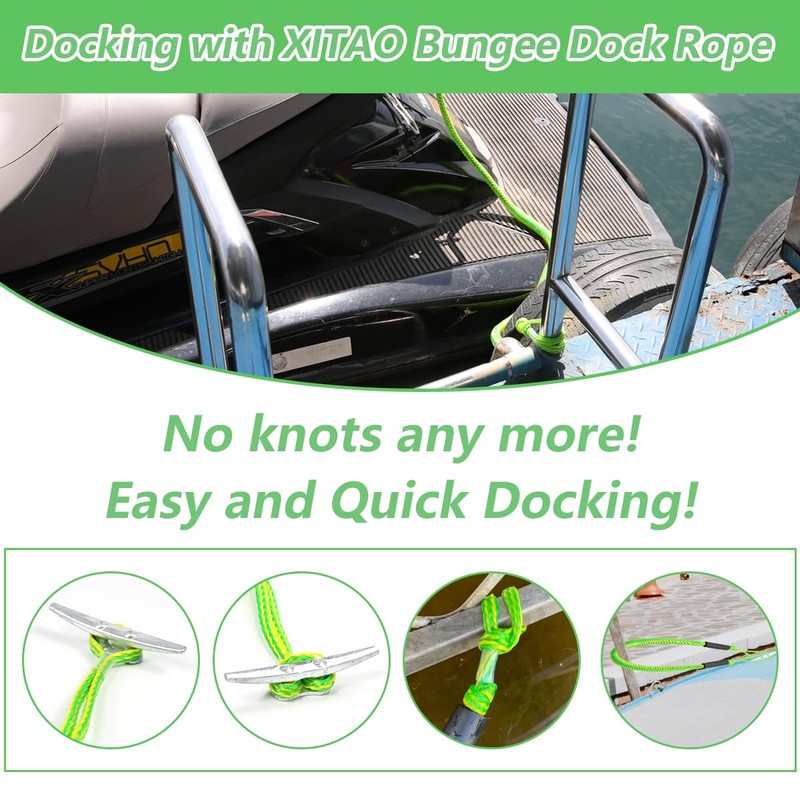 XITAO Bungee Dock Line, Mooring Rope, Boat & Pontoon Accessories,