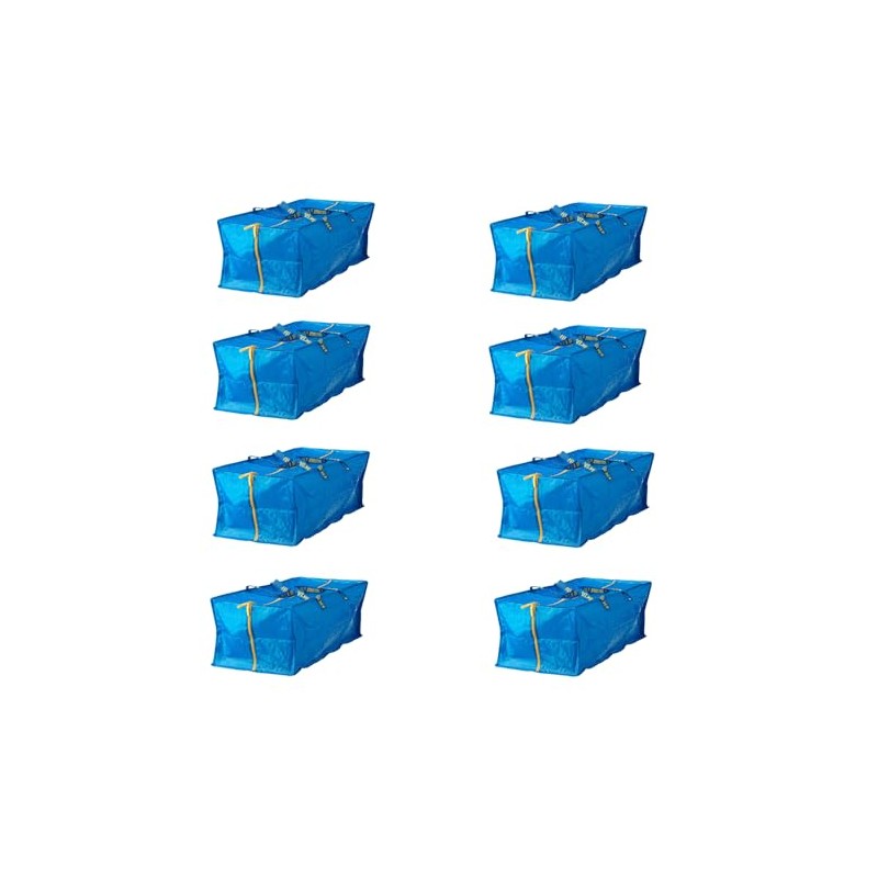 Ikea 901.491.48 Frakta Storage Bag, Blue, 8 Pack