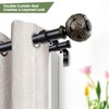 USFOOK 1 Inch Double Curtain Rods 72 to 144 Inches