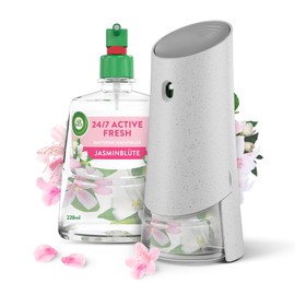 Air Wick Active Fresh Starter Set - Aeorosol Free Automatic Air Freshener - Jasmine Blossom Room Fragrance - 228ml Refill + Device
